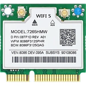 Карта мережева EB-LINK Intel 7265 для ноутбука Mini-PCIe WiFi 5 Bluetooth 4.2
