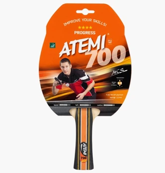 Ракетка для настольного тенниса ATEMI 700 Black DT1-10045 MISC