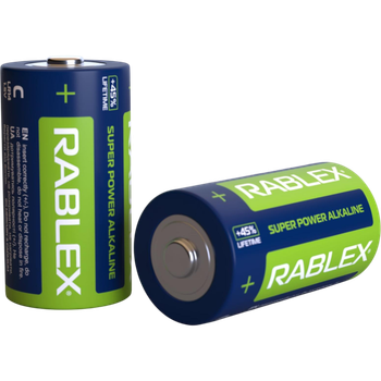 Батарейки R14 LR14 Rablex C 1.5V Alkaline 2шт/уп