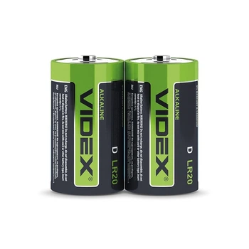 Батарейки R20 Videx LR20P D Alkaline 2шт/уп