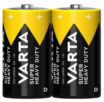 Батарейки LR20 VARTA Super Heavy Duty солевые 2шт/уп
