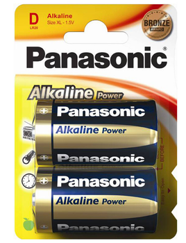 Батарейки R20 Panasonic LR20 Alkaline 1.5V 2шт/уп