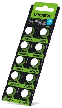 Батарейка AG13 LR44 Videx 1.5V блистер 10шт