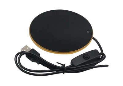 Нагрівальна підставка для чашки USB Cup Warmer золотисто-чорна