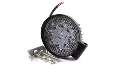 Фара LED додаткова 12/24V/27W (9 діодів) (кругла) 110х128мм, широкий промінь
