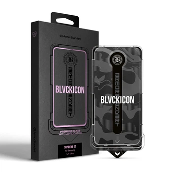 Защитное стекло c аппликатором ArmorStandart Black IconI Supreme EZ для Samsung S24 Ultra (ARM91246)