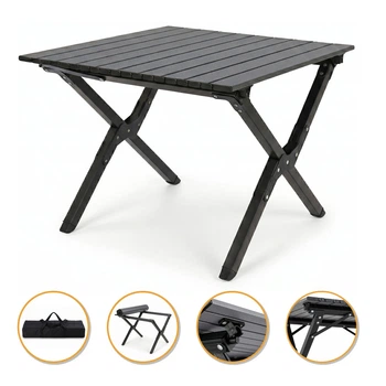 Раскладной туристический стол LEOBRO Camp black LB-1066 для кемпинга
