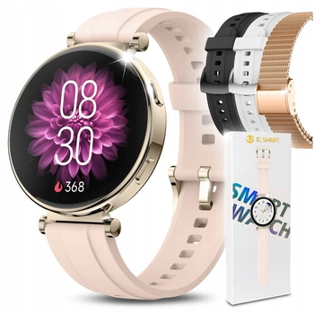 Розумний годинник жіночий POLISH MENU AMOLED CALLS SPORT HEALTH 4 смуги