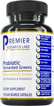 Добавка премиум-класса суперфудная смесь Premier Research Labs Probiotic Fermented Greens 150 капсул