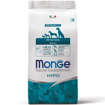 Сухой корм MONGE DOG All breeds Hypo лосось с тунцом - 2,5 кг