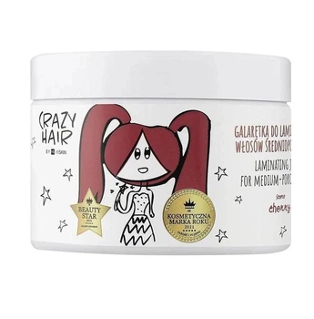 Желе для ламинирования волос со средним пористым уровнем Вишня HiSkin Crazy Hair Jelly 300 мл