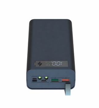 Корпус для сборки Power Bank Черный 12×18650 QC 3.0/ PD3.0 18W Фонарик