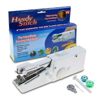 Ручная швейная машинка Handy Stitch WJ-07 портативная механическая с автоматическим формированием петли белая