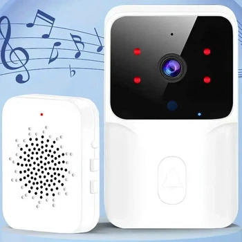 Беспроводная видеокамера звонка с Wi-Fi 720P ночное видение двусторонняя аудиосвязь USB белый M6