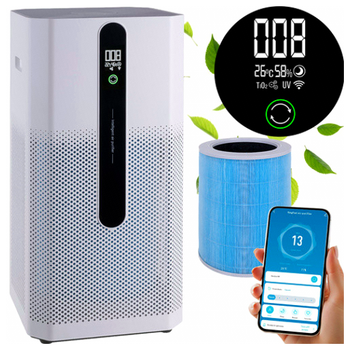 Очиститель воздуха Ruhhy HEPA H12 35 Вт 80 м² Wi-Fi для аллергиков и семей с детьми белый