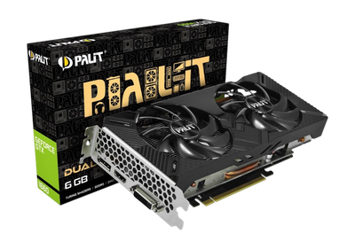 Видеокарта GeForce GTX 1660 6GB Palit Dual (NE51660018J9-1161A) Б/У