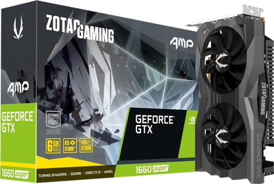 Видеокарта GeForce GTX 1660 Super 6GB Zotac AMP (ZT-T16620D-10M) Б/У