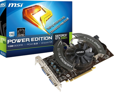 Відеокарта GeForce GTX 650 Ti 1GB MSI Power Edition OC (N650Ti PE 1GD5/OC) Б/В