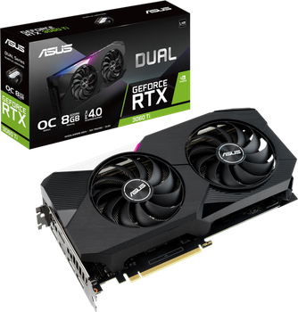 Видеокарта GeForce RTX 3060 Ti 8GB Asus Dual OC (DUAL-RTX3060TI-O8G) Б/У