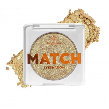Тіні для повік Bogenia Match Eyeshadow 008 з шимером для яскравого макіяжу очей Золотий 4 г