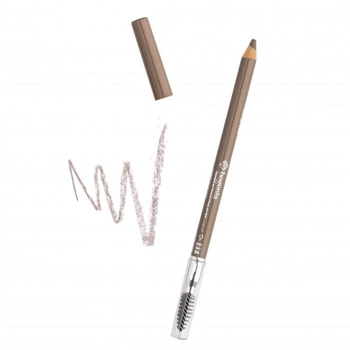 Пудровый карандаш для бровей Bogenia 002 Gentle Brown со щеточкой для природного и стойкого макияжа 1.14 г