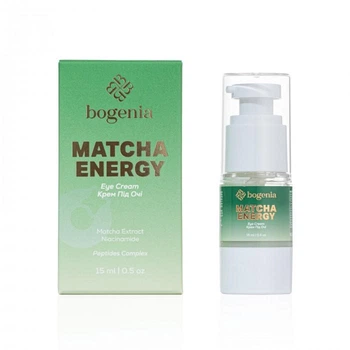 Крем для шкіри навколо очей Bogenia Matcha Energy Eye Cream для боротьби з темними колами, набряками та ознаками втоми 15 мл