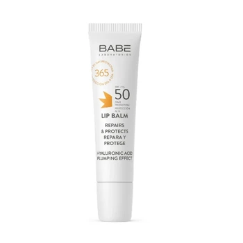 Babe Laboratorios Сонцезахисний бальзам для губ SPF 50 з гіалуроновою кислотою, 15 мл (Бабе Лабораторіос)