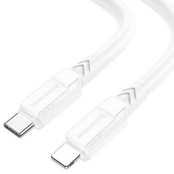 Кабель Borofone BX81 Type-C to Lightning білий 1м потужність 20Вт максимальний струм 3А стандарти Power Delivery (BX81)