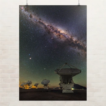 Постер Телескоп ALMA, астрономия, космос, A3 42×30 см (id0565)