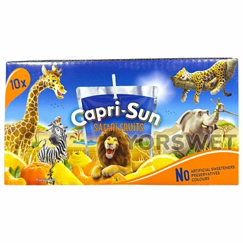 Напій Capri-Sun Safari Fruits мультифрукт у пакетиках із трубочкою 2 л (10*200 мл) (0032)