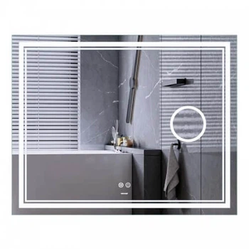 Дзеркало Mixxus Premium Quadro MR20 100x80 LED Touch, Anti fog, димер, лінза (MP6623)