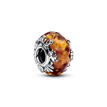 Серебряный шарм Pandora «Король Лев» Серебряная бусина Пандора Огненное Оранжевое Мурано The Lion King Дисней Disney 793252C00