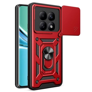 Чехол Fiji Camera Defence для Xiaomi Redmi Note 15 Pro бампер с защитой камеры и подставкой Red