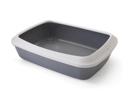 Туалет для котів SAVIC IRIZ Oval 50x37x13,5 см, сірий
