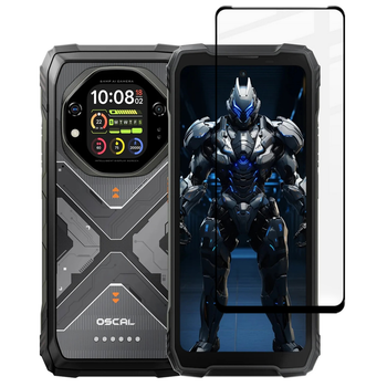 Защитное стекло Fiji Premium для Oscal Tank 1 полная проклейка Anti-Static черный