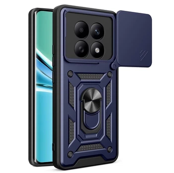 Чехол Fiji Camera Defence для Xiaomi Redmi Note 15 Pro бампер с защитой камеры и подставкой Dark Blue