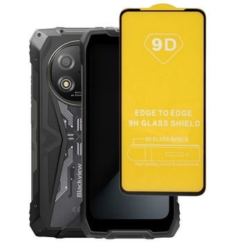 Защитное стекло TDG 9D для Blackview Rock 2 полная проклейка черный