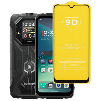 Защитное стекло TDG 9D для Blackview Rock 1 / Rock 1 Pro полная проклейка черный