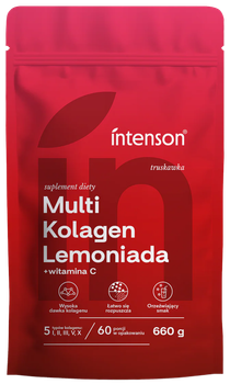 Колаген Intenson Multi Kolagen Lemoniada з вітаміном C Полуниця порошок 660 г (5905454133135)