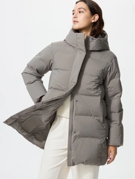Пуховик Uniqlo розмір L сірий (06) (481137)