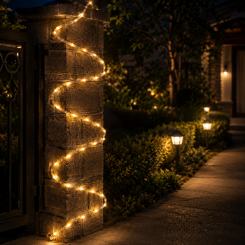Уличная LED гирлянда на солнечной батарее Sirius SLS50RW с теплым светом 3000К 6.9м IP44