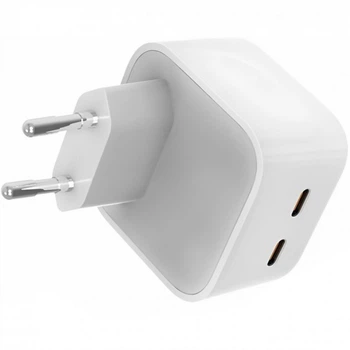 Сетевое зарядное устройство Apple MHJE3ZM/A 35 Вт, 2×USB-C для быстрой зарядки гаджетов, белый