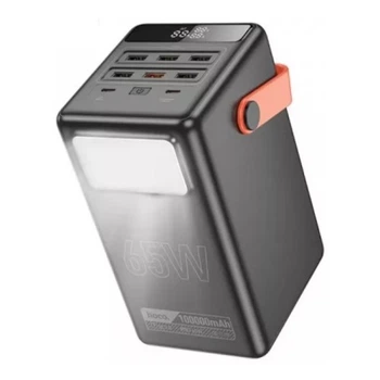 Повербанк Hoco DB03 Max Centurion 100000 mAh 65W з дисплеєм і ліхтариком, чорний