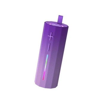 Портативна Bluetooth-колонка XO F71 Hidden Carrying Handle Cylinder LED Dazzle Speaker, фіолетова