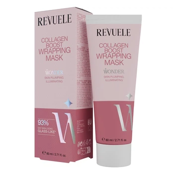 Нічна маска-обгортання для обличчя Wonder collagen boost Revuele 80 мл 5061076242140