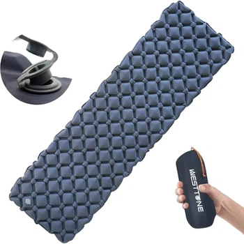 Надувной кемпинговый каремат Туристический коврик Ultralight Navy Blue 190х58х5см