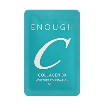 Тональный крем с тройным коллагеном Enough Collagen 3x Moisture Foundation SPF15 №21N Transparent Beige 1 ml (пробник)