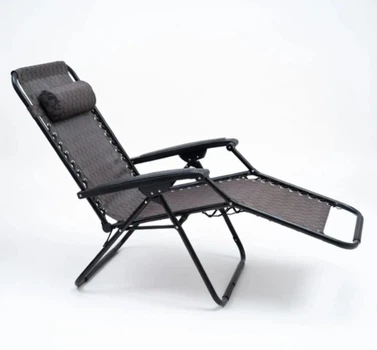 Раскладное кресло шезлонг WCG R-02 Zero Gravity графитовый