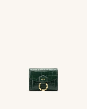 Женский кошелёк JW PEI Stella Wallet Dark Green Croc (61034)