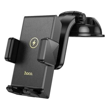 Автодержатель Hoco HW22 черный беспроводная зарядка 15W складываемый (HW22)